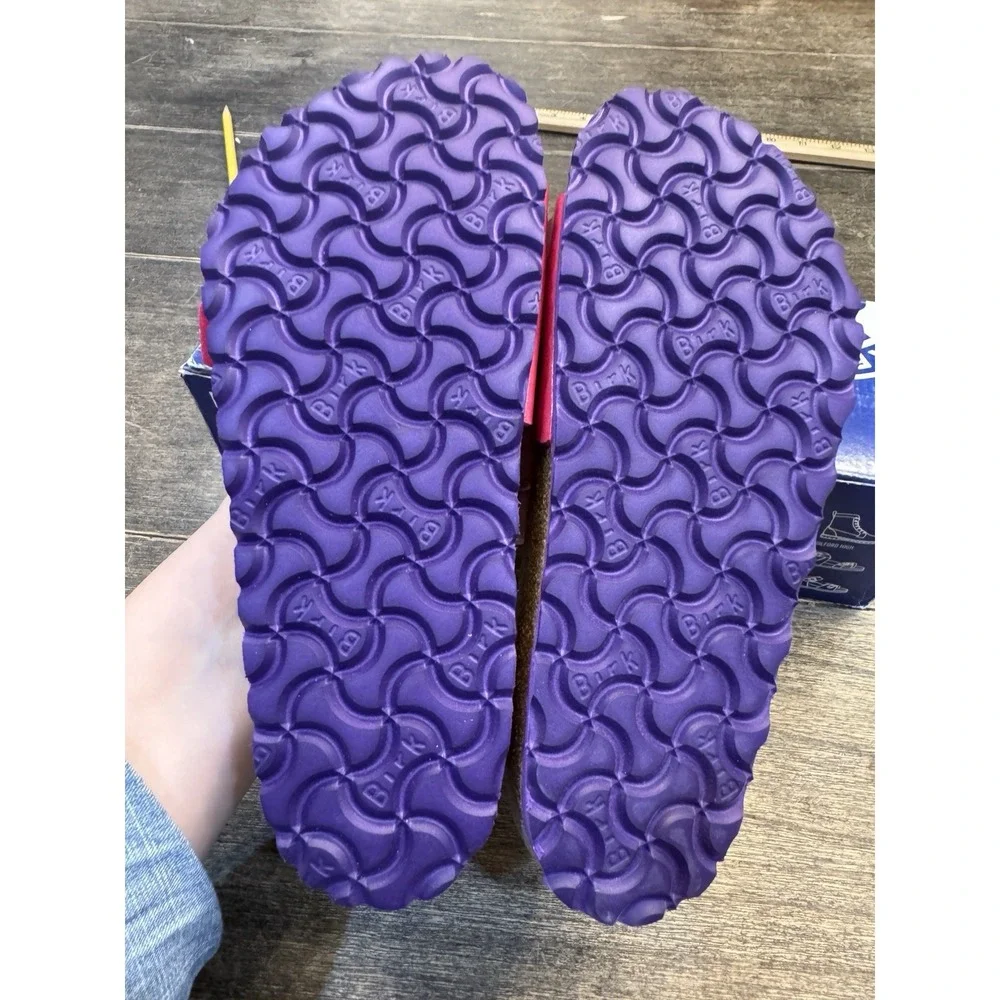 Birkenstock Madrid Sandal‎ Women Pink Patent Purple Sole Size Women 4 Kids 2-3